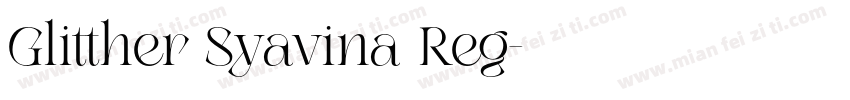 Glitther Syavina Reg字体转换